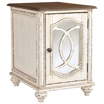 Ashley Realyn Chairside End Table in White and Brown, , large