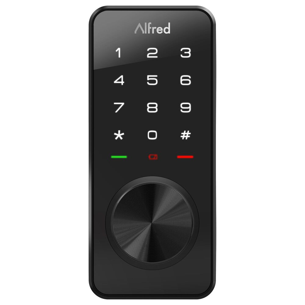 Alfred Db1 Smart Deadbolt Lock Black Zwave With Key, , large