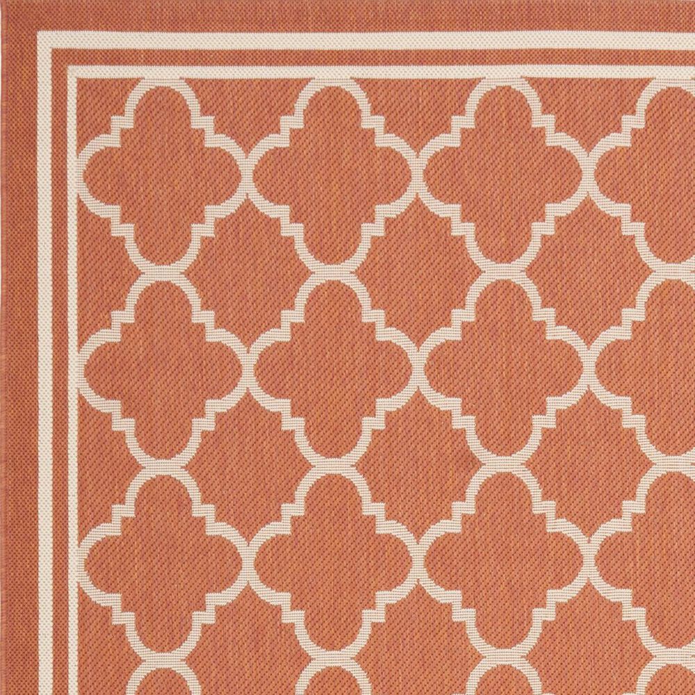 Safavieh Courtyard Indoor/Outdoor CY6918-241-5 5&#39;3&quot; x 7&#39;7&quot; Terracotta/Bone Area Rug, , large