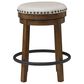Ashley Valebeck 24" Backless Counter Stool in Brown and Black, , large
