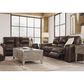 Ashley Alessandro Power Reclining Console Loveseat in Walnut, , large