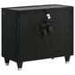 Pacific Landing Lorient Queen 5 Piece Set in Black with Fireplace, , large
