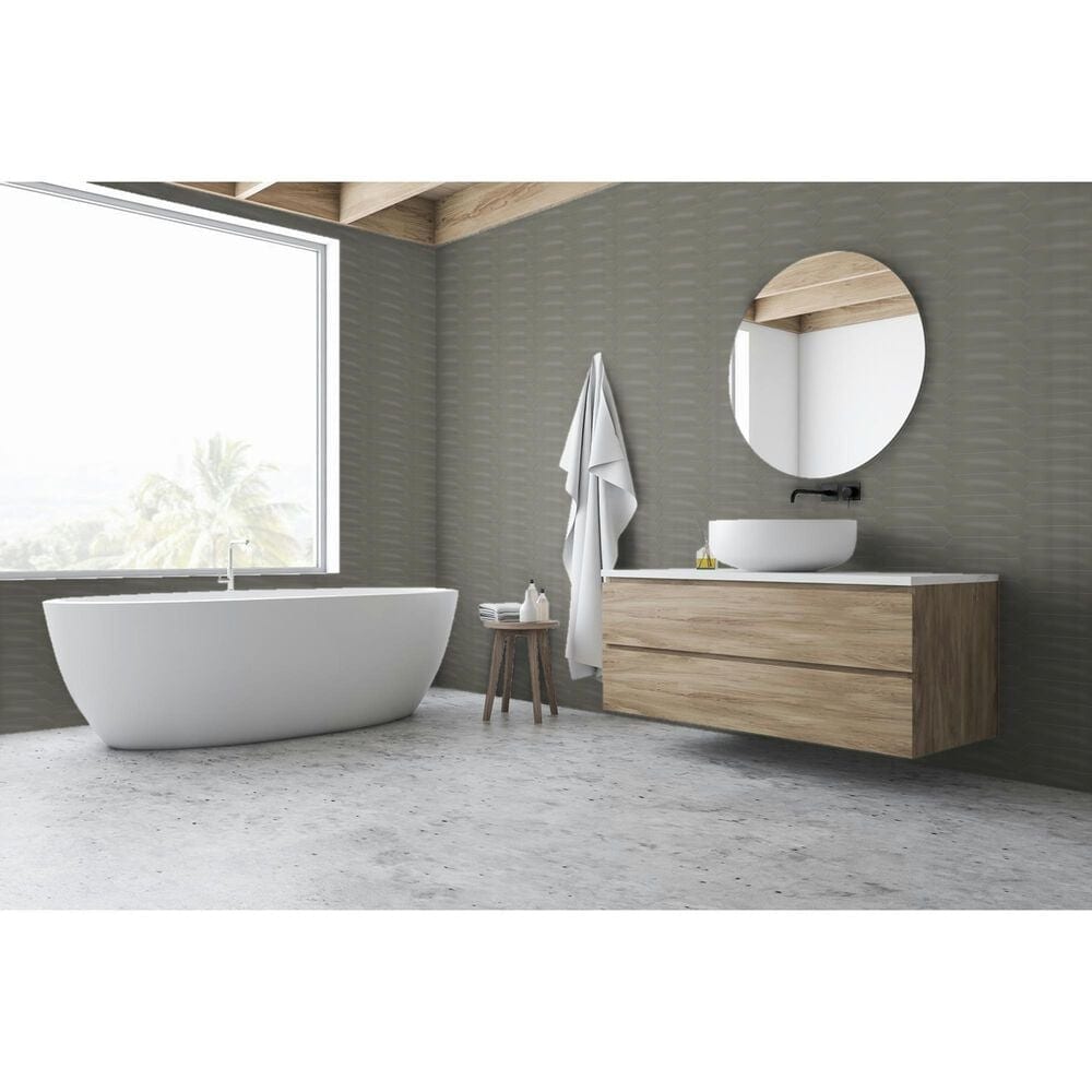 Emser Craft II Taupe 3&quot; x 12&quot; Picket Glossy Ceramic Tile, , large