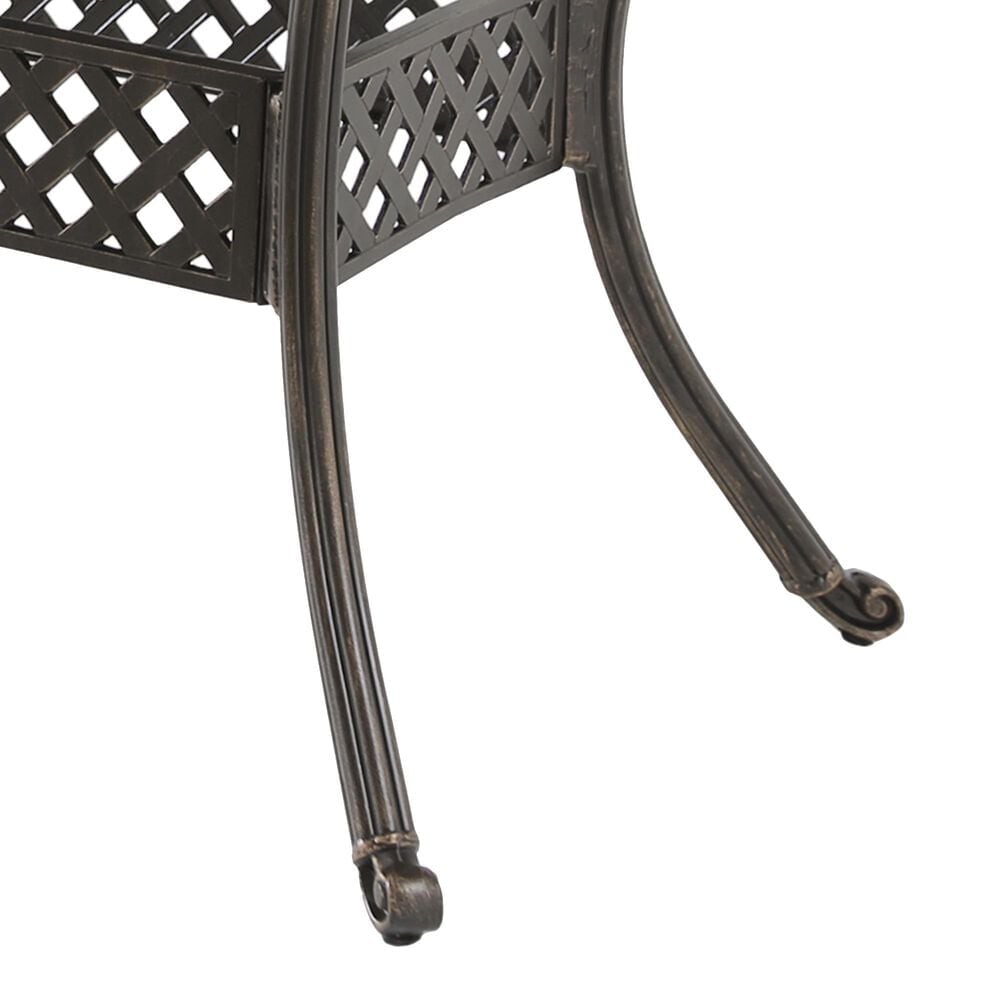 Hearth and Haven Abigail Outdoor Expandable Aluminum Dining Table in Black, , large