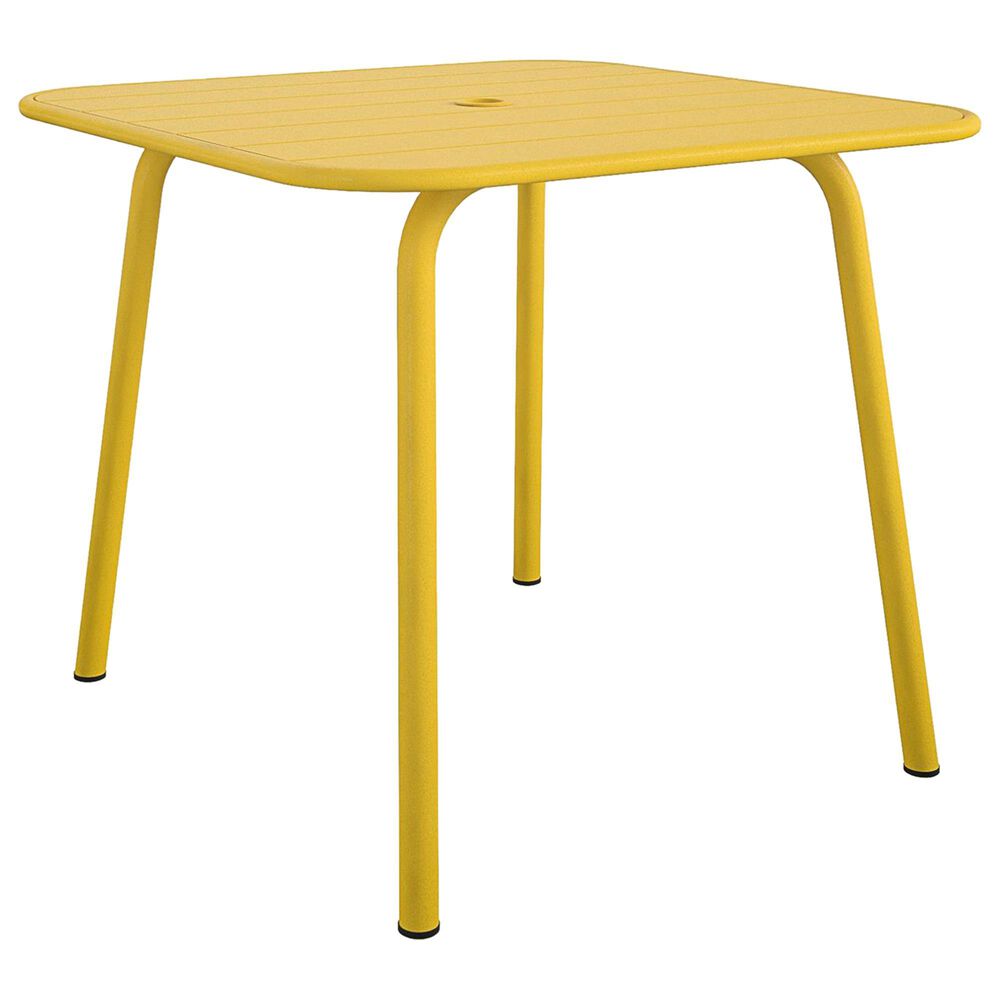 DHP June Patio Dining Table in Bright Yellow - Table Only, , large