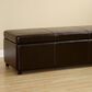Baxton Studio Bench Storage Ottoman in Dark Brown, , large