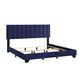 Richlands Furniture Reece King Upholstered Panel Bed in Sapphire Blue, , large