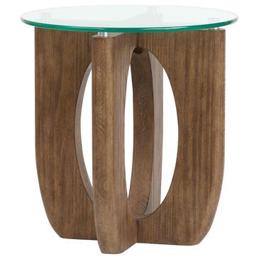 Nicolette Home Lainey End Table in Almond and Clear, , large