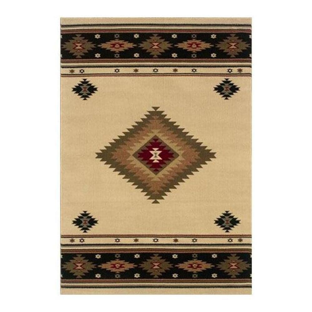 Oriental Weavers Hudson 87I 5"3" x 7"6" Cream Area Rug, , large