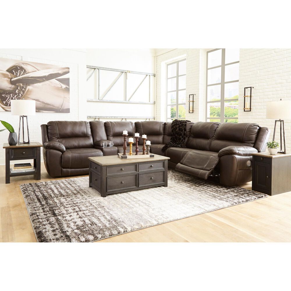 Signature Design by Ashley Dunleith 6-Piece Power Reclining Curved Sectional in Chocolate, , large