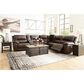 Signature Design by Ashley Dunleith 6-Piece Power Reclining Curved Sectional in Chocolate, , large