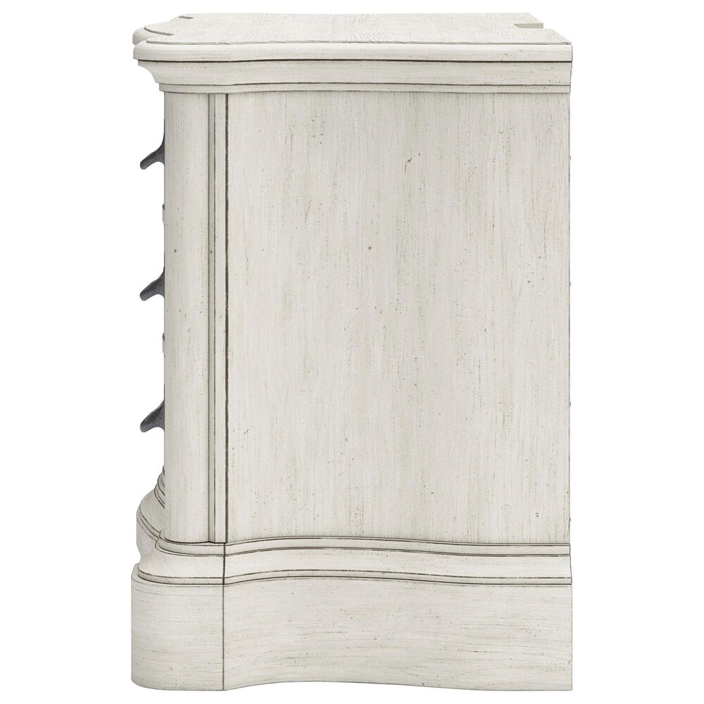 Millenium Arlendyne Queen Upholstered Bed with 2 Nightstands in Antique White, , large