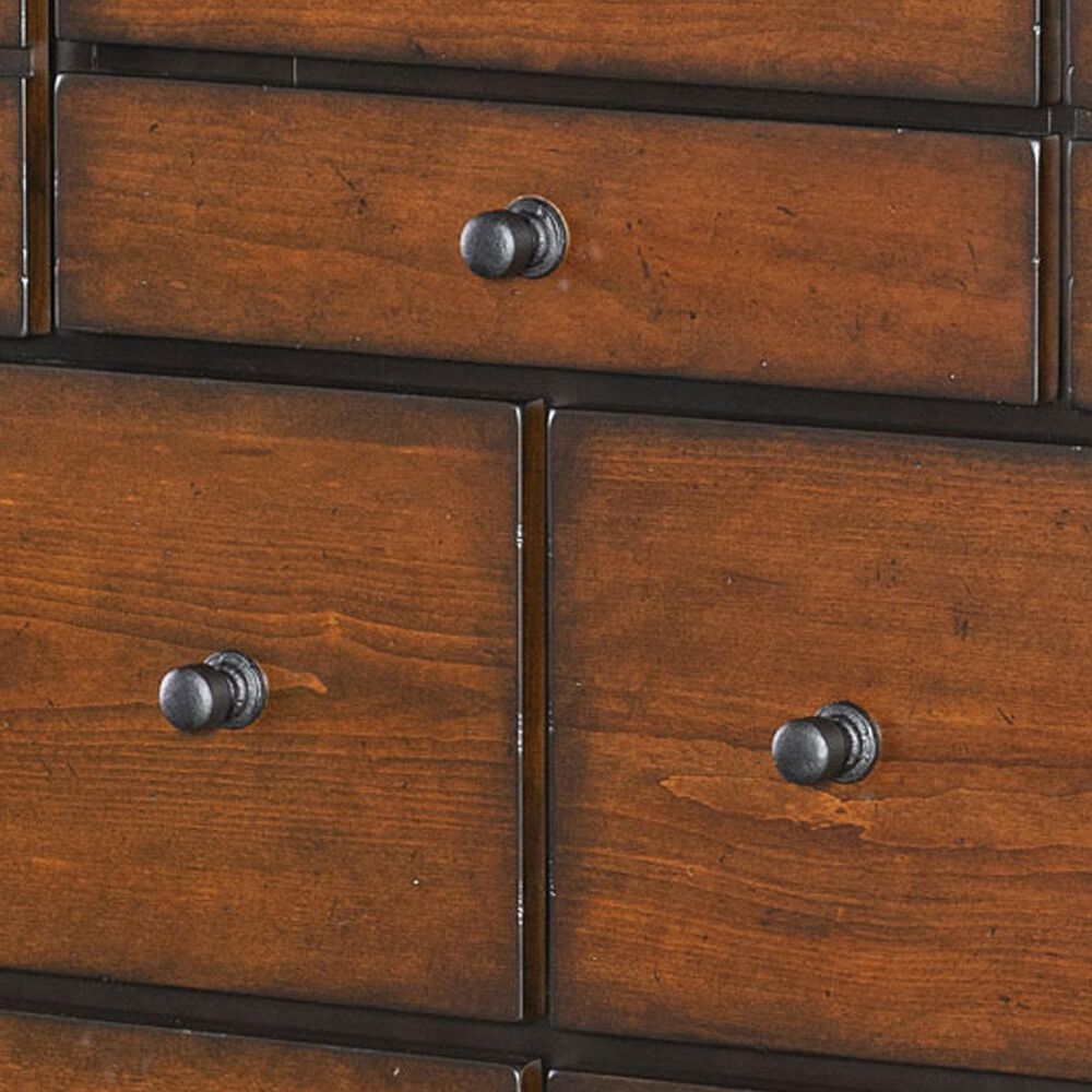 Legacy Classic Fenmore 4-Piece Queen Panel Bedroom Set in Mocha and Distressed Cherry, , large