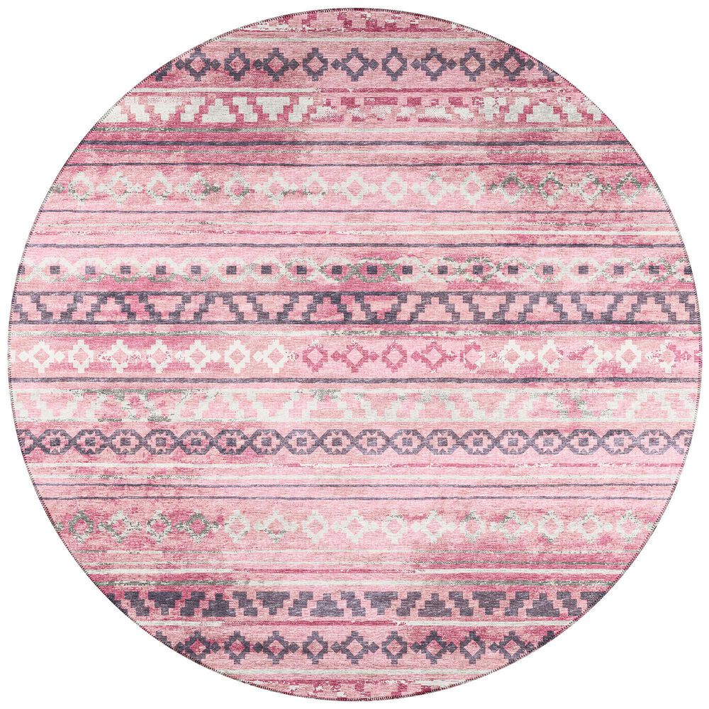 Dalyn Rug Company Sedona 8" Round Blush Indoor/Outdoor Area Performance Rug, , large