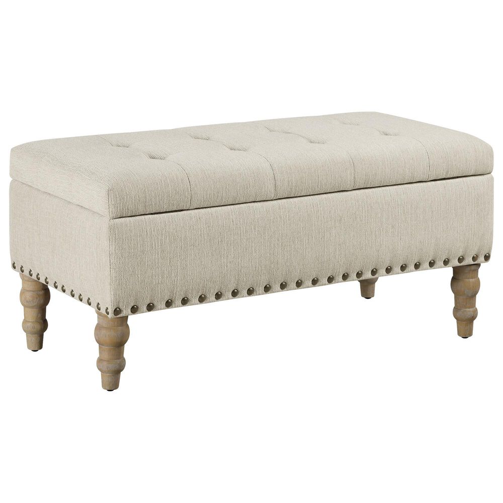 OSP Home Woodbury Storage Bench in Light Natural, , large