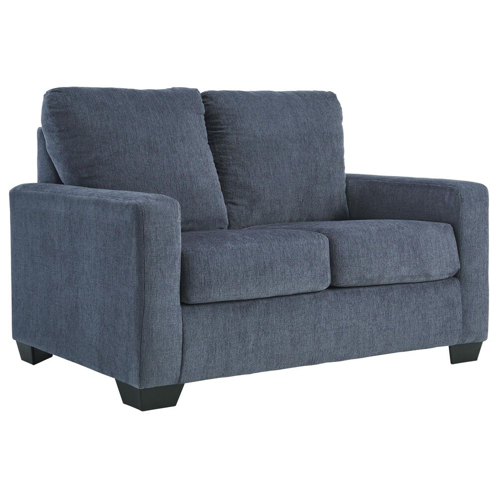 Ashley Rannis Stationary Twin Sofa Sleeper in Navy, , large