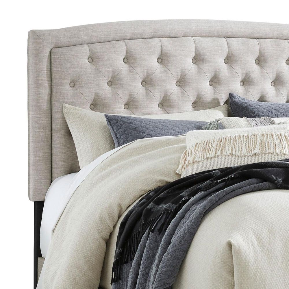 Ashley Jerary King Upholstered Bed in Light Gray, , large