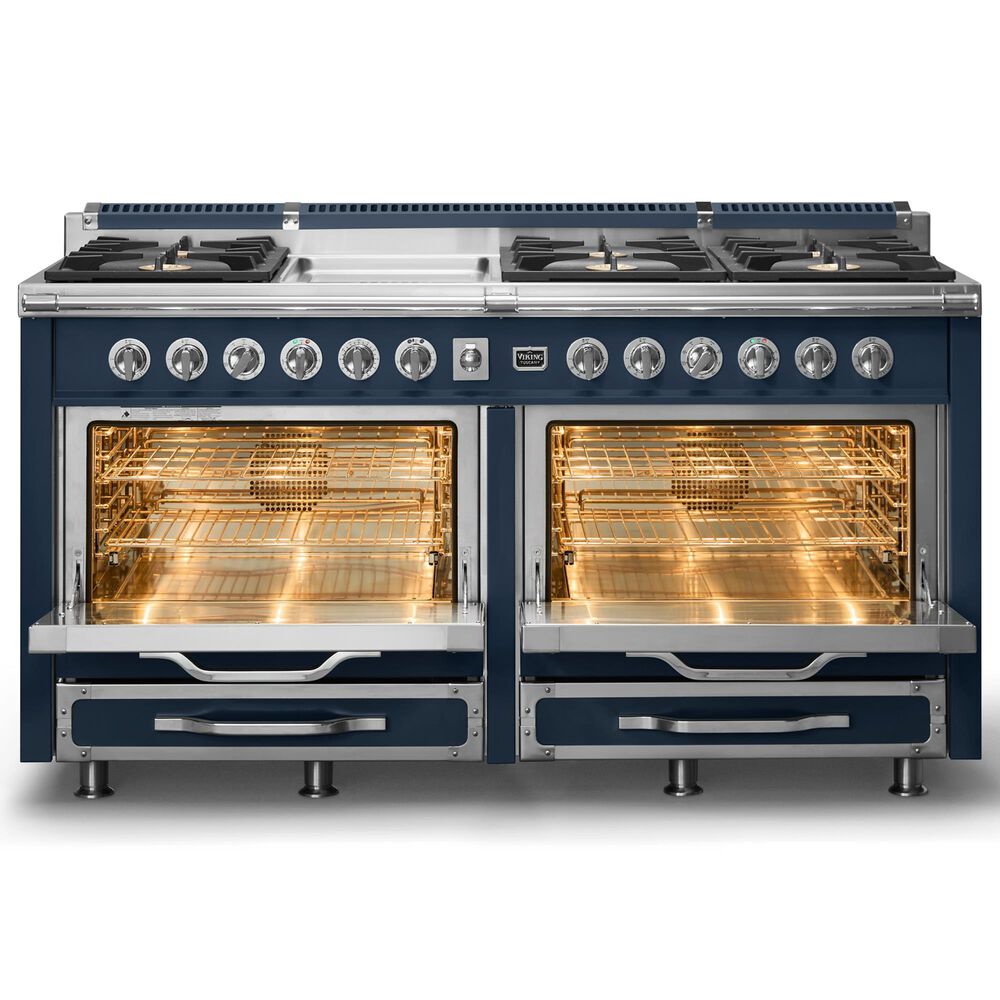 Viking Range Tuscany 66" Dual Fuel Range in Slate Blue, , large