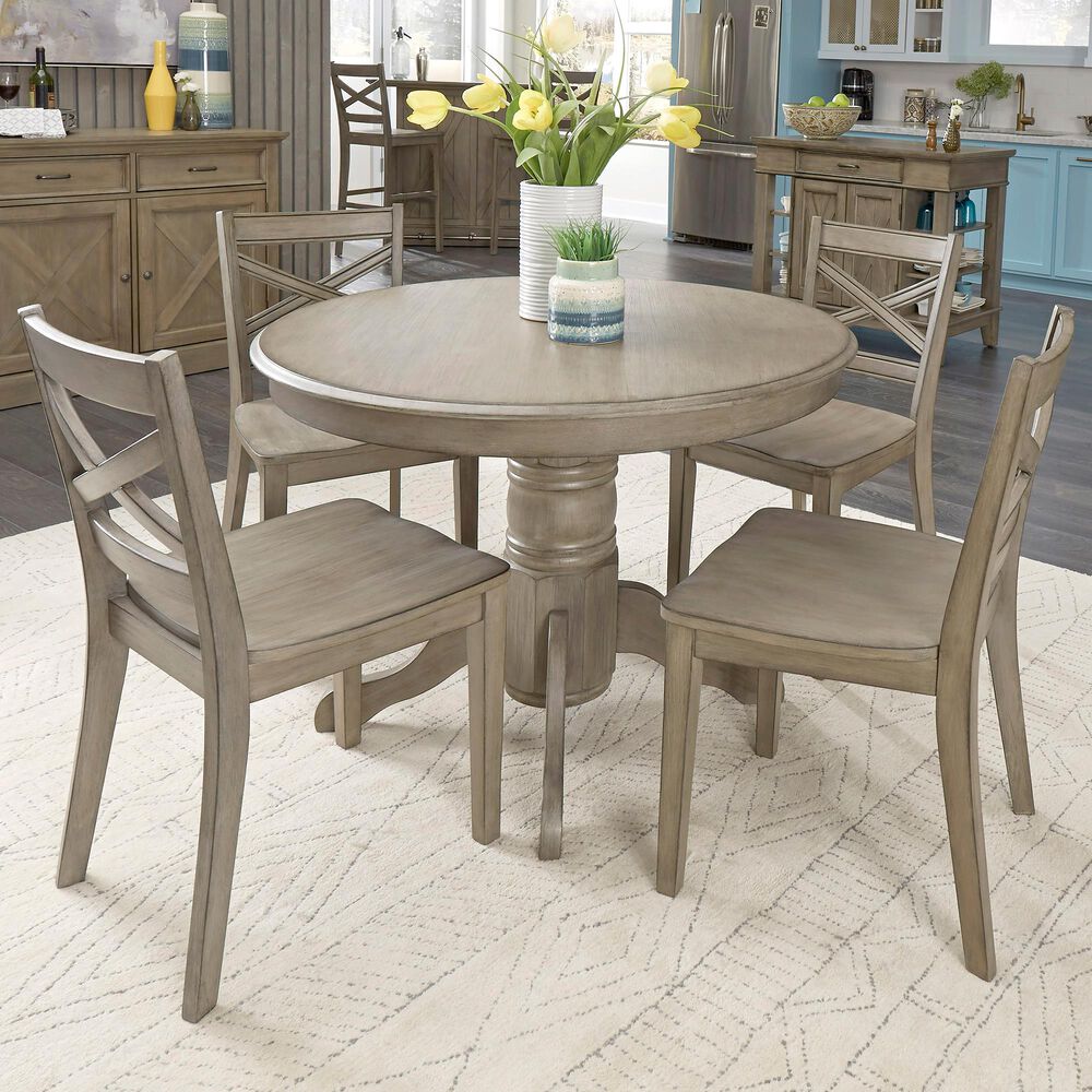 Homestyles Mountain Lodge 5-Piece Dining Set in Gray, , large