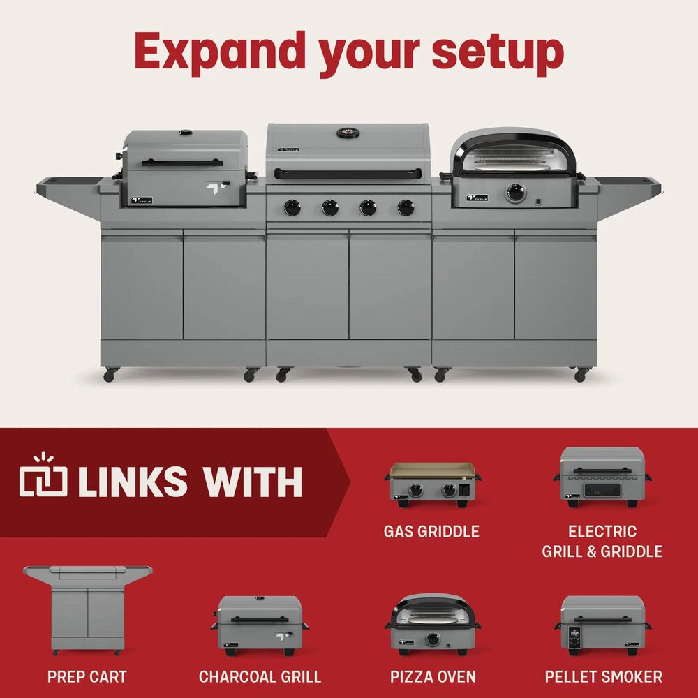 TYTUS Anaheim 4-Burner Gas Grill in Gunmetal Gray, , large