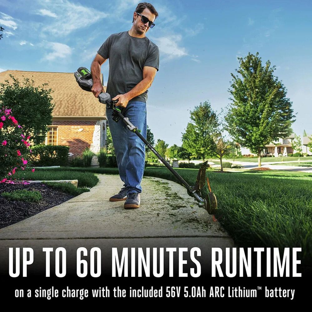 EGO EGO Power+ 17" LINE IQ Multi-Head String Trimmer with POWERLOAD and Carbon Fiber Shaft 5.0Ah Battery PLUS POWER+ CARBON FIBER 8"EDGER ATTACHMENT, , large