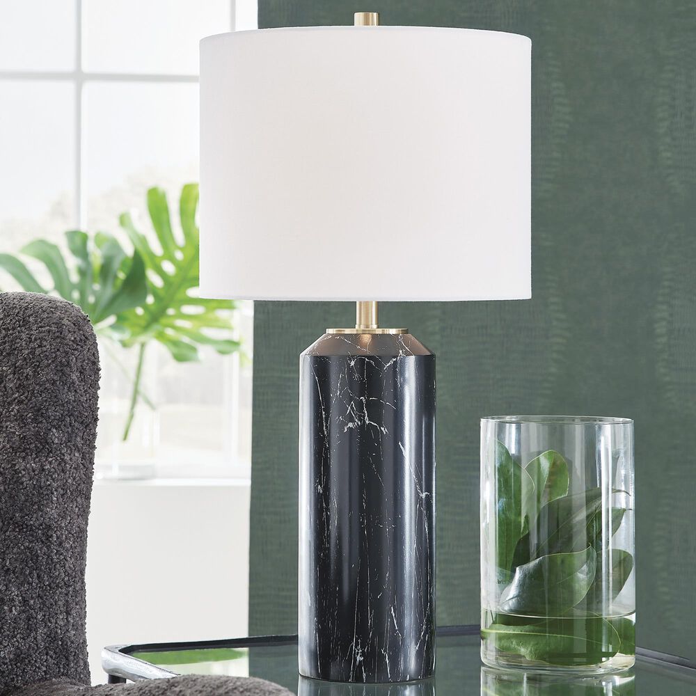 Ashley Hanzila Poly Table Lam in Black and Gold, , large