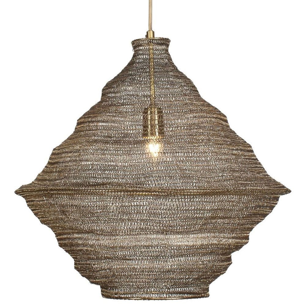Uttermost Sigh 1-Light Pendant in Antique Brass, , large
