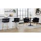 LumiSource Cinch 26" Swivel Counter Stool with Black Upholstery in Gold (Set of 2), , large