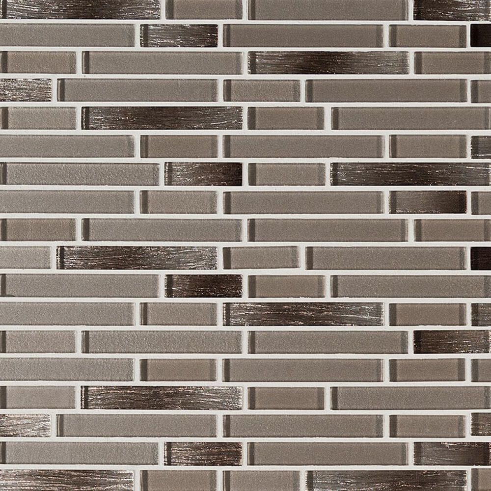 MS International Champagne Blend 12" x 12" Glass Mosaic Sheet, , large