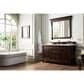 James Martin Vanities Brookfield 60" Single Bathroom Vanity in Burnished Mahogany with 3 cm Ethereal Noctis Quartz Top and Rectangle Sink, , large