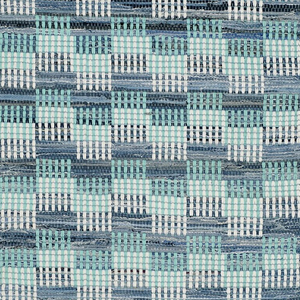 Safavieh Montauk Geometric 4&#39; Square Turquoise and Multicolor Area Rug, , large