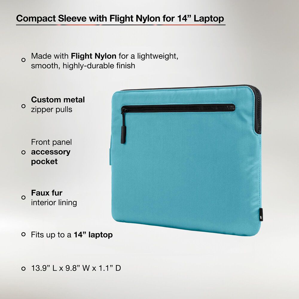 Incase Compact Sleeve with Flight Nylon for 14&quot; MacBook Pro in Blue Lagoon, , large