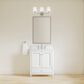 37B Claudine 30" Single Bathroom Vanity in Bright White with Glossy White Composite Stone Top and Backsplash, , large