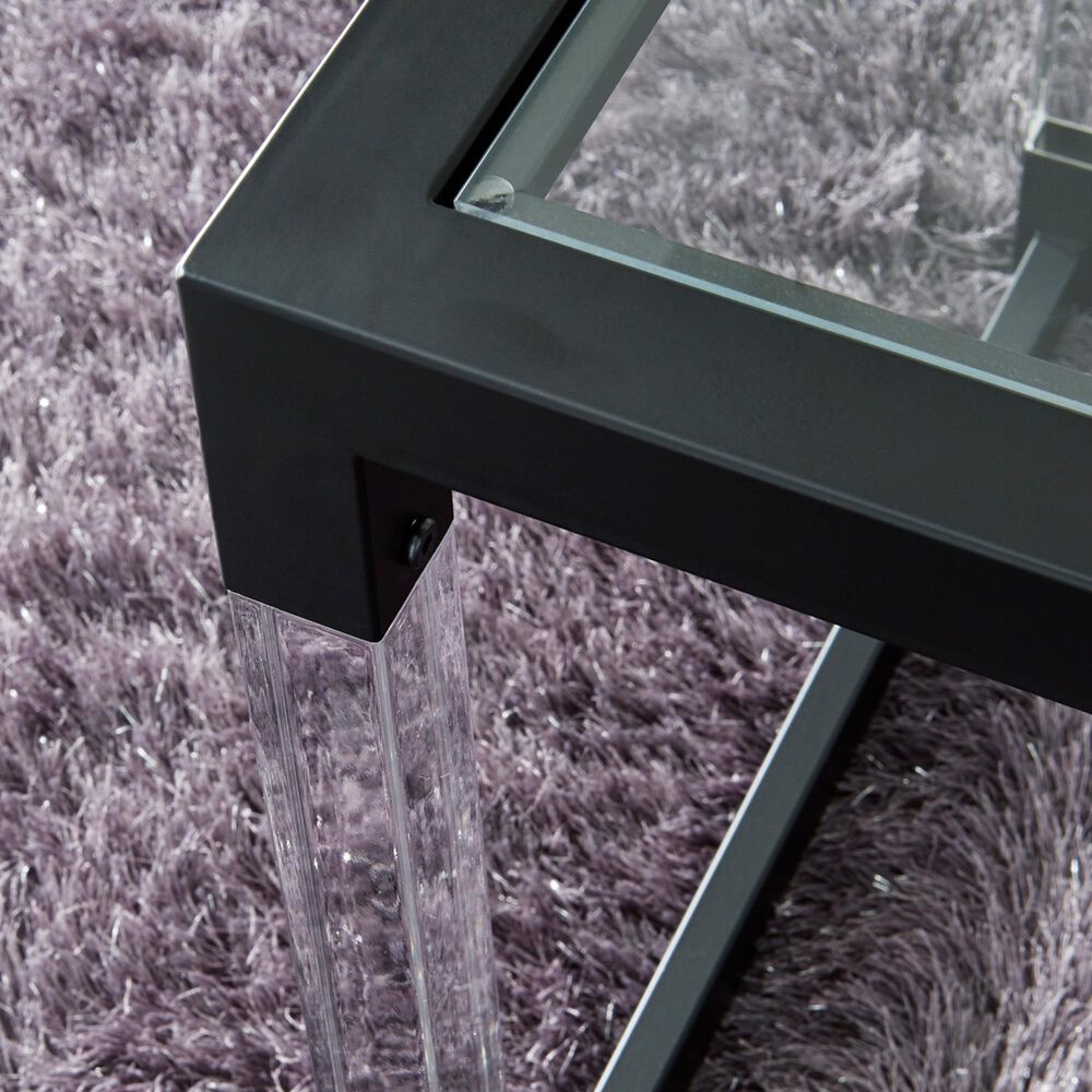 Ashley Nallynx End Table in Metallic Black and Clear, , large
