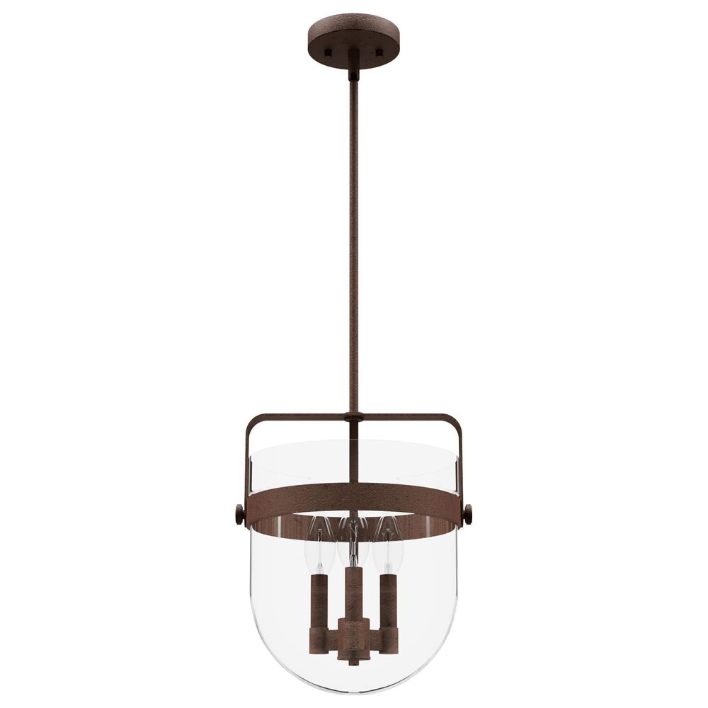 Hunter Karloff 12" 3-Light Pendant in Textured Rust, , large