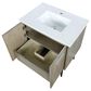 Lexora Home Lancy 30" Single Bathroom Vanity in Rustic Acacia with 2 cm White Cultured Marble Top and Rectangular Sink, , large