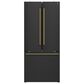Forno Gallipoli 17.5 Cu. Ft. French Door Refrigerator with Bottom Freezer in Black, , large