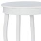 Linon Home Decor Rainbow Round Side Table in White, , large