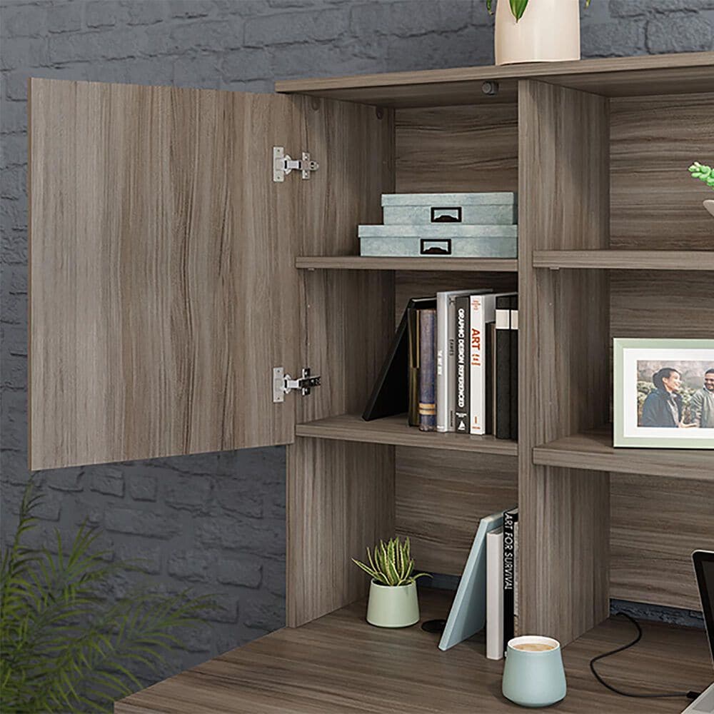 Sauder Affirm Desktop Hutch in Hudson Elm, , large