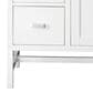 James Martin Addison 30" Single Bathroom Vanity in Glossy White with 3 cm Eternal Jasmine Pearl Quartz Top and Rectangular Sink, , large