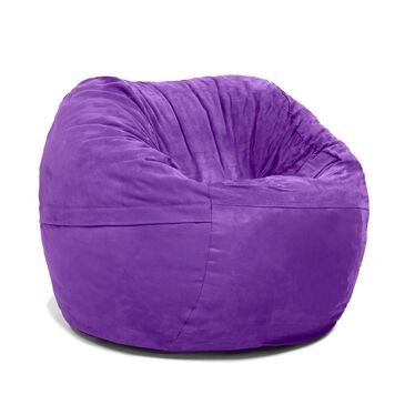 Jaxx 3" Round Bean Bag with Removable Cover in Grape, , large