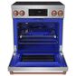 Thor Kitchen Gordon Ramsay 4.8 Cu. Ft. Professional Induction Range with Rose Gold Handle Kit in Stainless Steel, , large