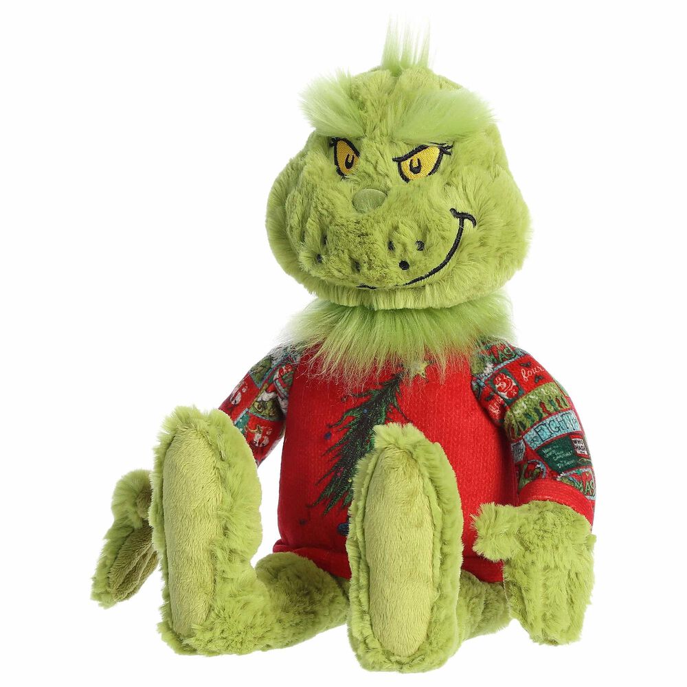 Aurora Dr. Seuss 16&quot; Ugly Sweater Light-Up Grinch in Green, , large