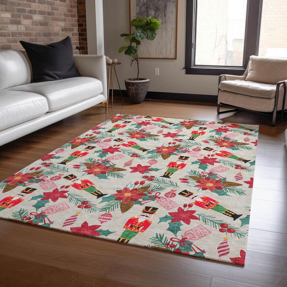 Dalyn Rug Company Wonderland WN30 5&#39; x 7&#39;6&quot; Beige Indoor/Outdoor Area Rug, , large