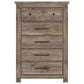 Ashley Rusticott 5-Drawer Chest in Brown, , large