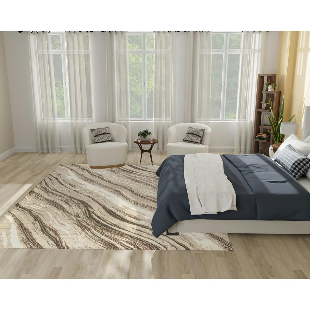 Nourison Sustainable Trends SUT05 7&#39;10&quot; x 9&#39;10&quot; Beige and Grey Area Rug, , large