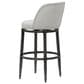 Armen Living Eunice Swivel Bar Height Stool with Ivory Upholstery in Antique Pewter, , large