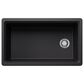 Blanco Inteos 33" Single Bowl Kitchen Sinks in Coal Black, , large