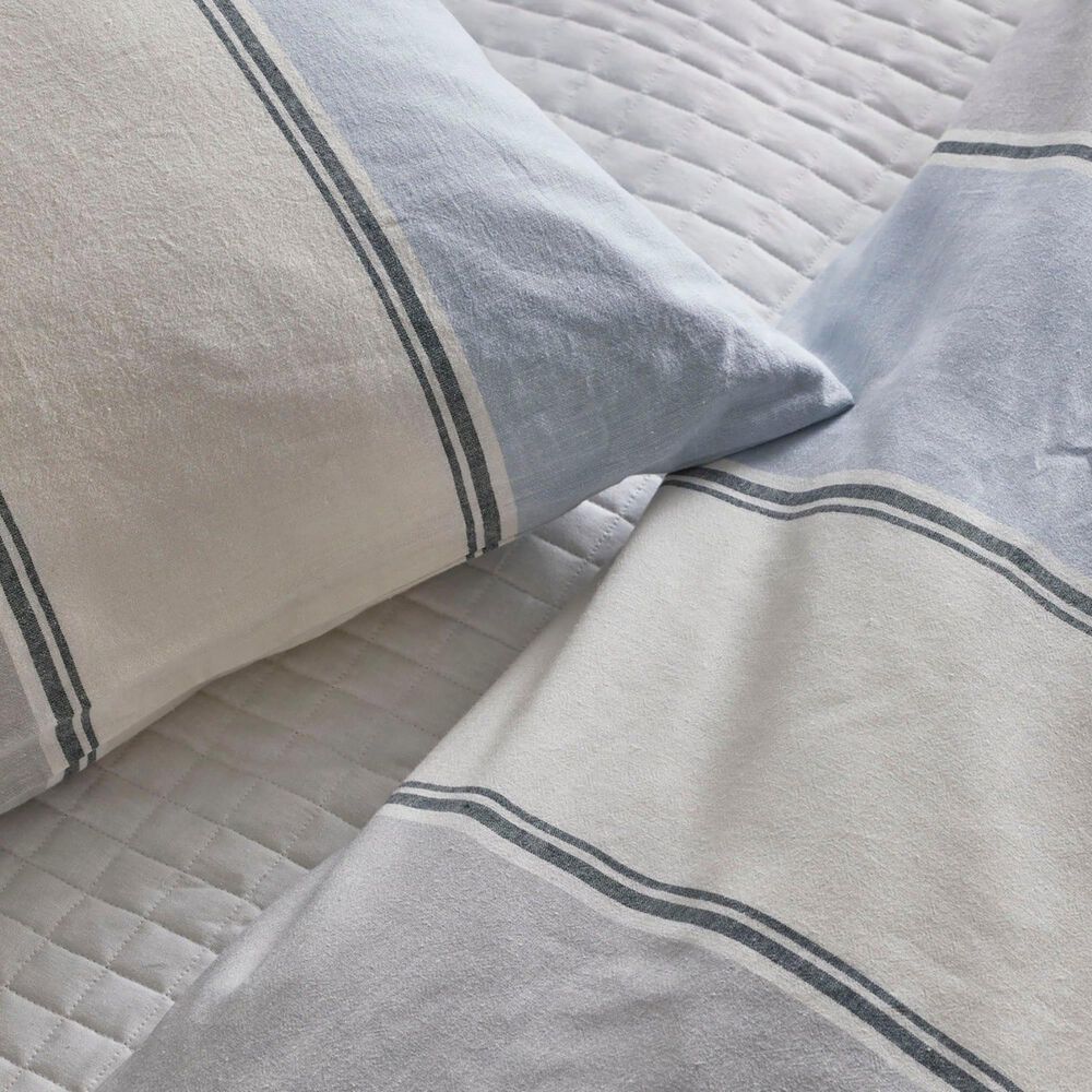 Ann Gish Schooner 3-Piece Queen Duvet Set in Blue, Grey and White, , large