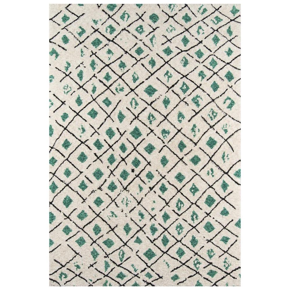 Novogratz Bungalow BUN-2 7"6" x 9"6" Green Area Rug, , large